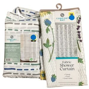 Set of 2‎ Comfort Bay  Shower Curtains all for 1 price